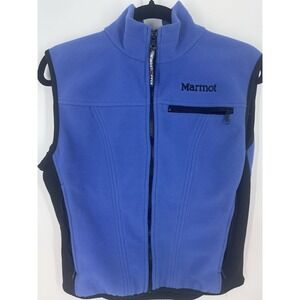 Marmot Windstopper Fleece Vest Women Size Small Blue Hiking Outdoors Gorpcore